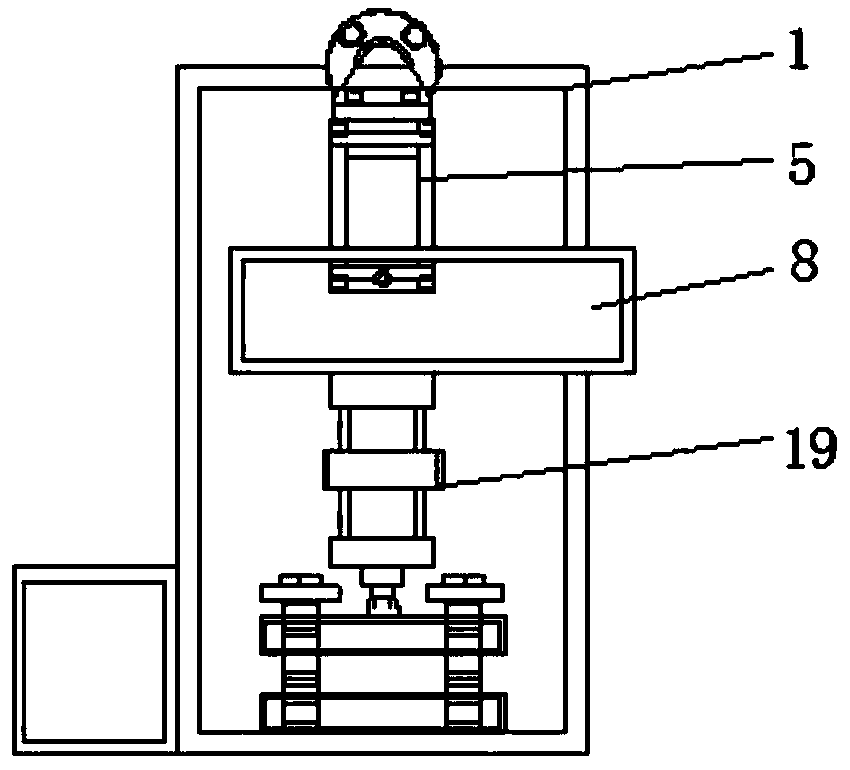 Vertical spindle type drilling machine capable of preventing dust from dispersing and used for petroleum