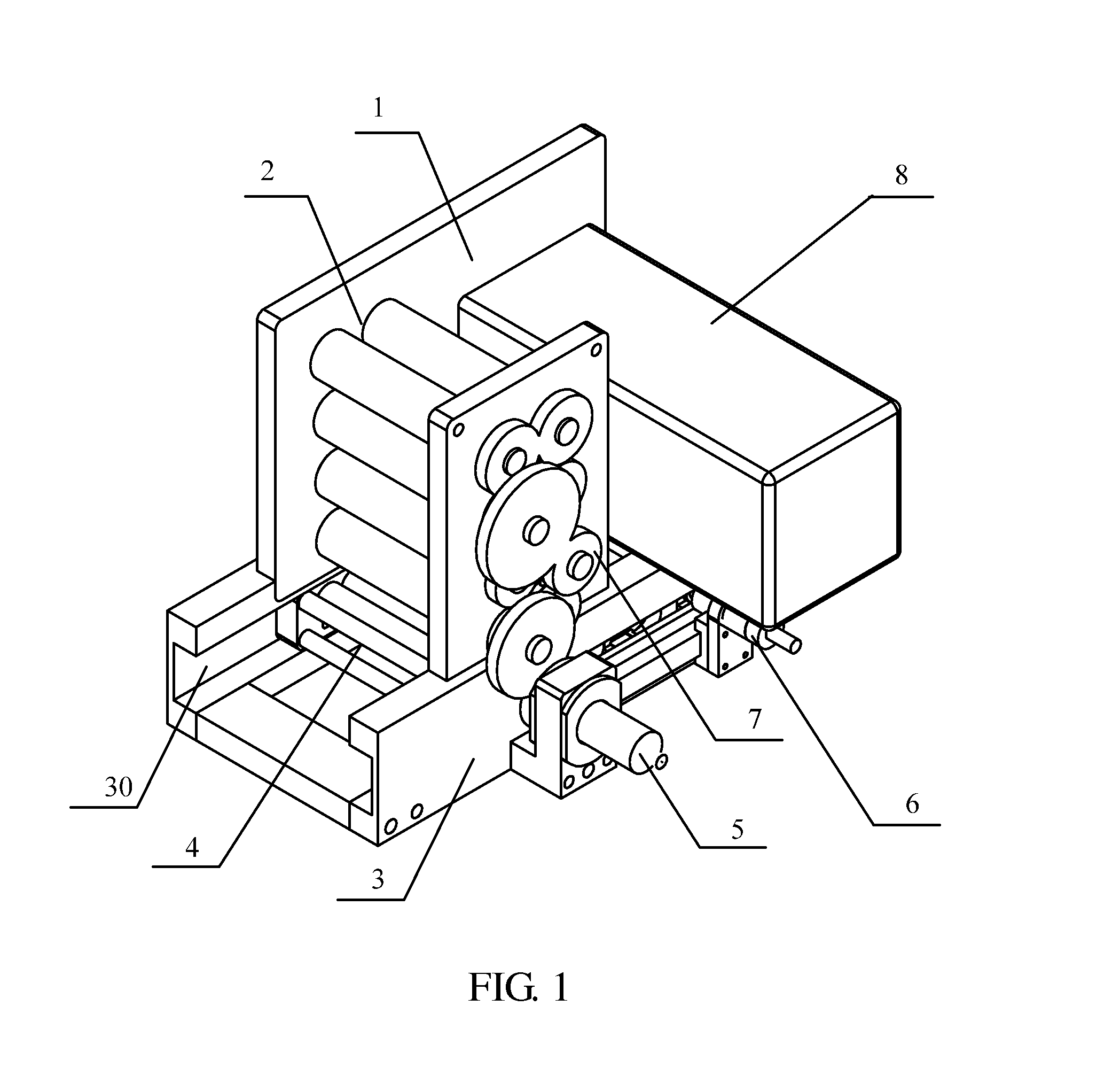 One-step noodle forming mechanism with rolling and cutting and a noodle machine integred with producing and cooking