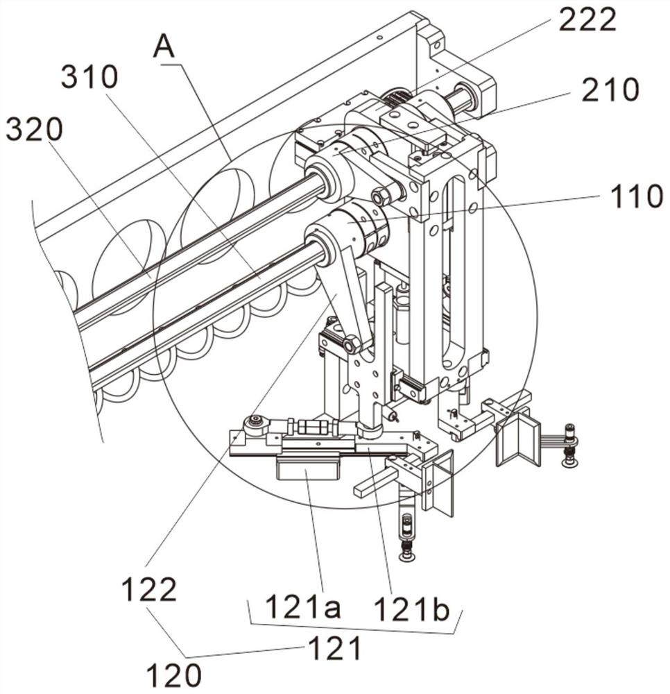 Box holding and transferring assembly and device and packaging box production equipment