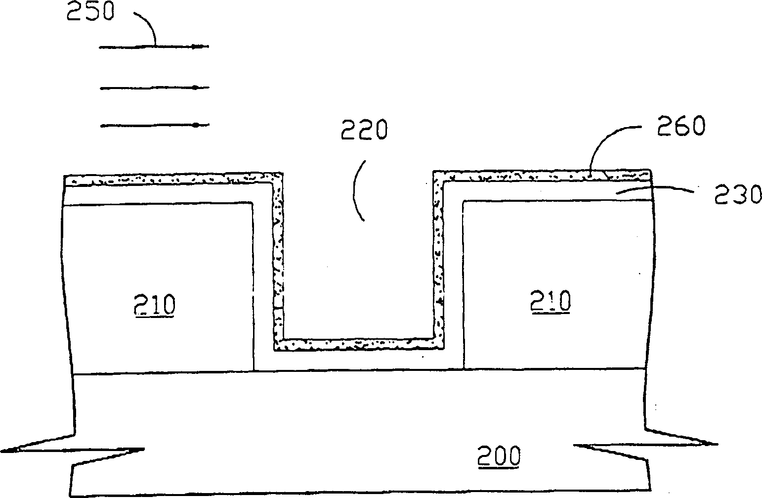 Method for generating blocking metal layer