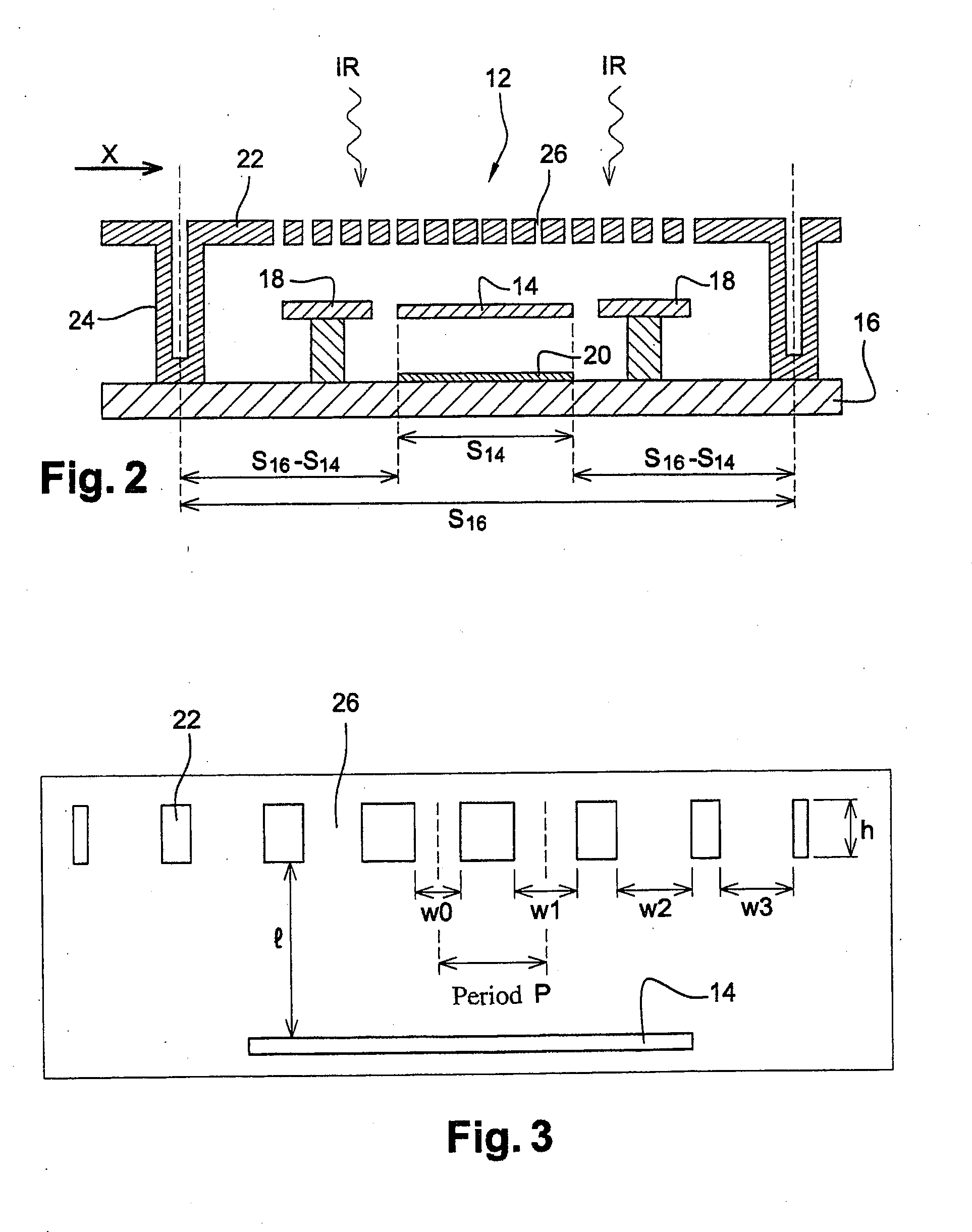 Infrared detector based on suspended bolometric micro-plates