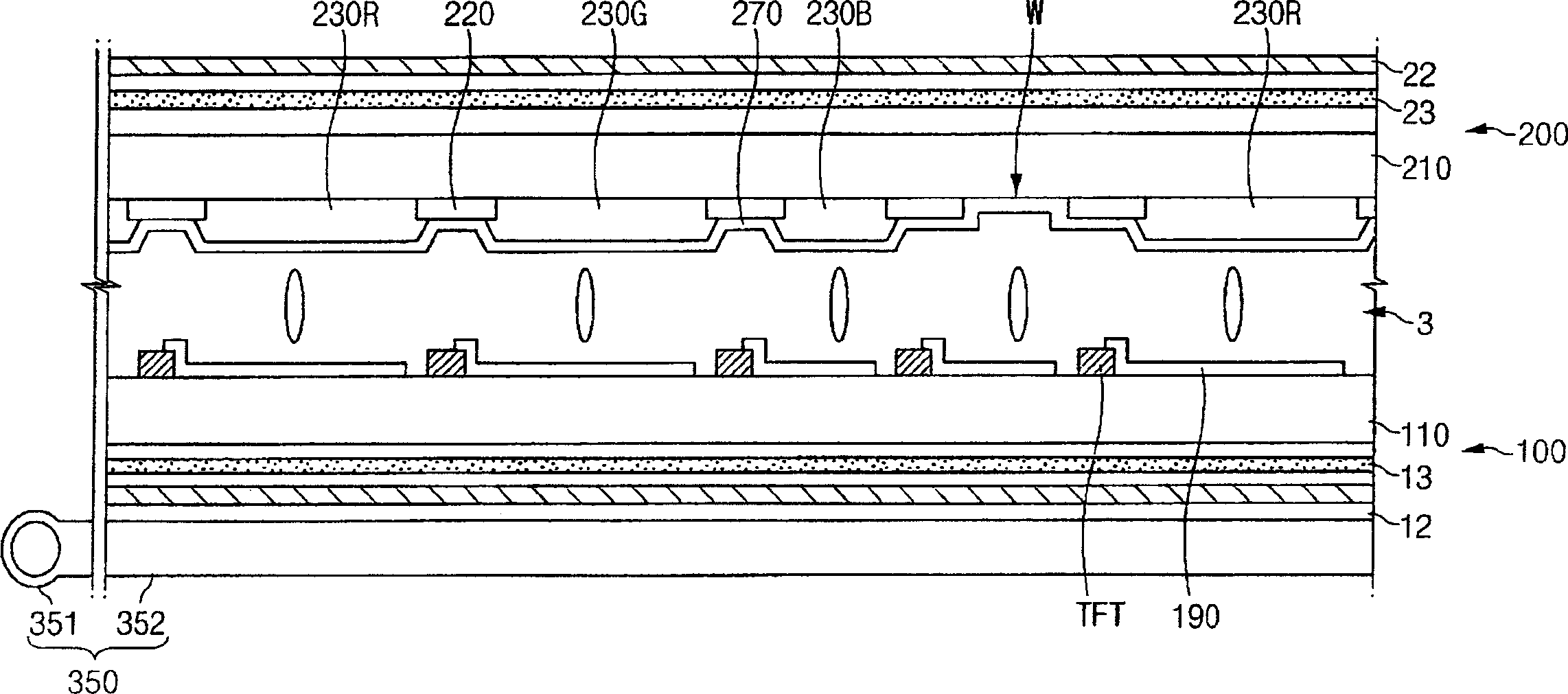 LCD device and filtering color picec array board