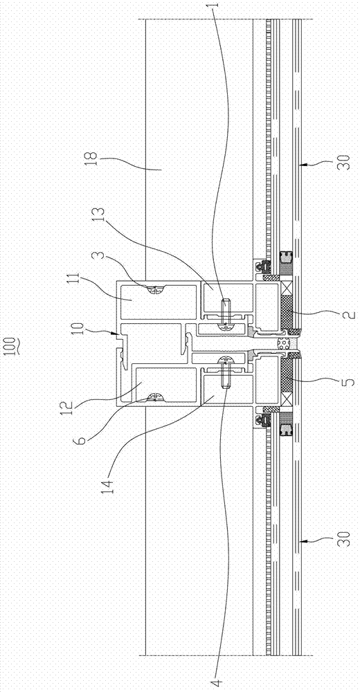 Unit row window of hidden framing curtain wall