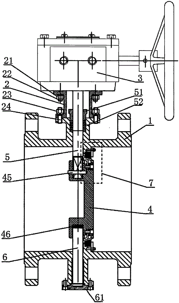 Double-scraper diaphragm butterfly valve