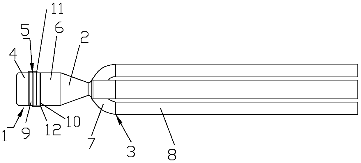 Claw type ultrasonic transducer