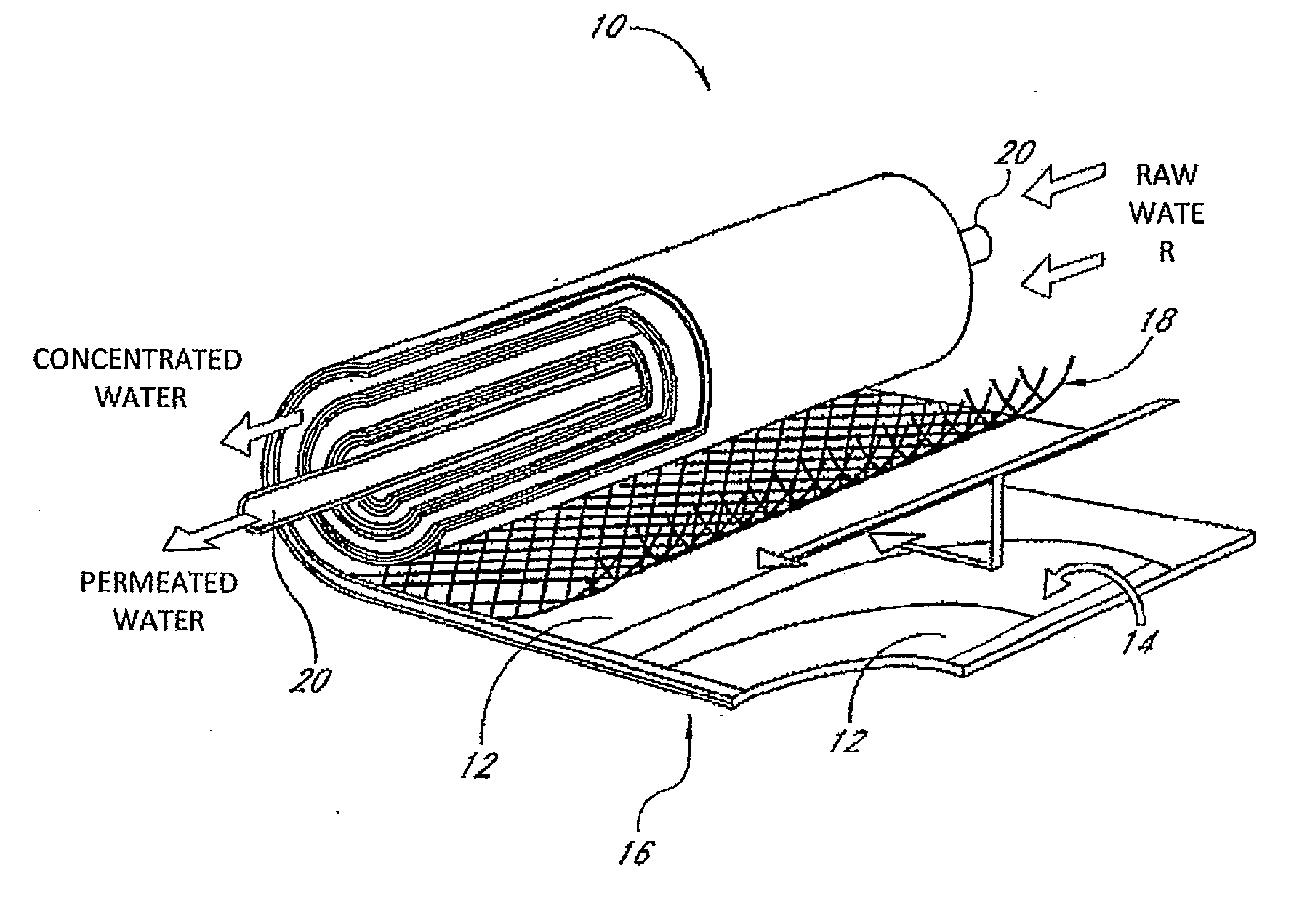 Spiral type membrane filtering device and mounting member, and membrane filtering device managing system and membrane filtering device managing method using the same