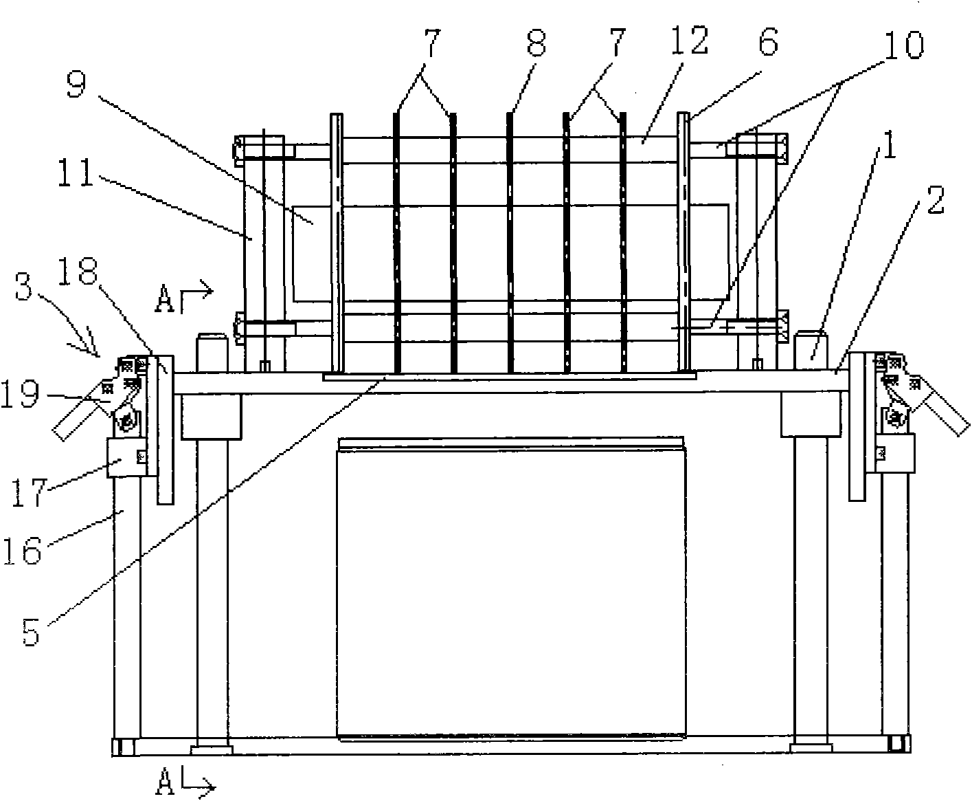 Integral manual production device for 12V20AH lead acid battery electrode group soldering and discharging