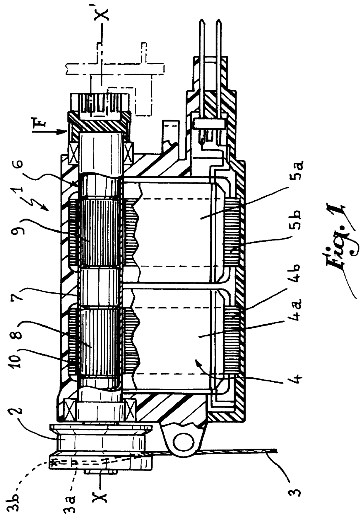 Process and apparatus for mounting a funicular element in a jacquard electrical shed forming device