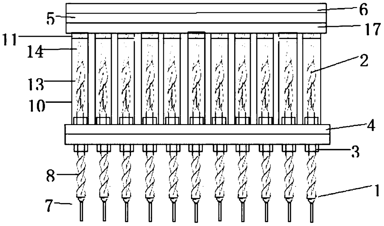 Variable multi-hole perforating device and perforating method thereof