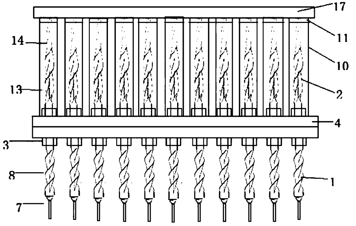 Variable multi-hole perforating device and perforating method thereof