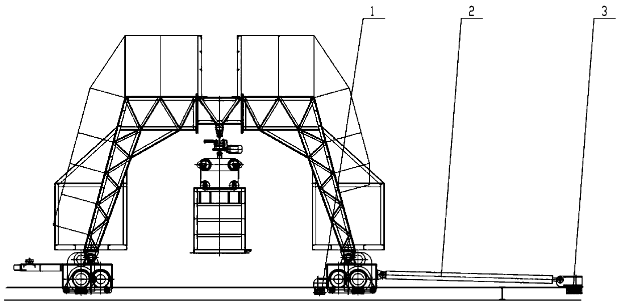 Overhauling truss vehicle for large-span steel truss arch bridge arch