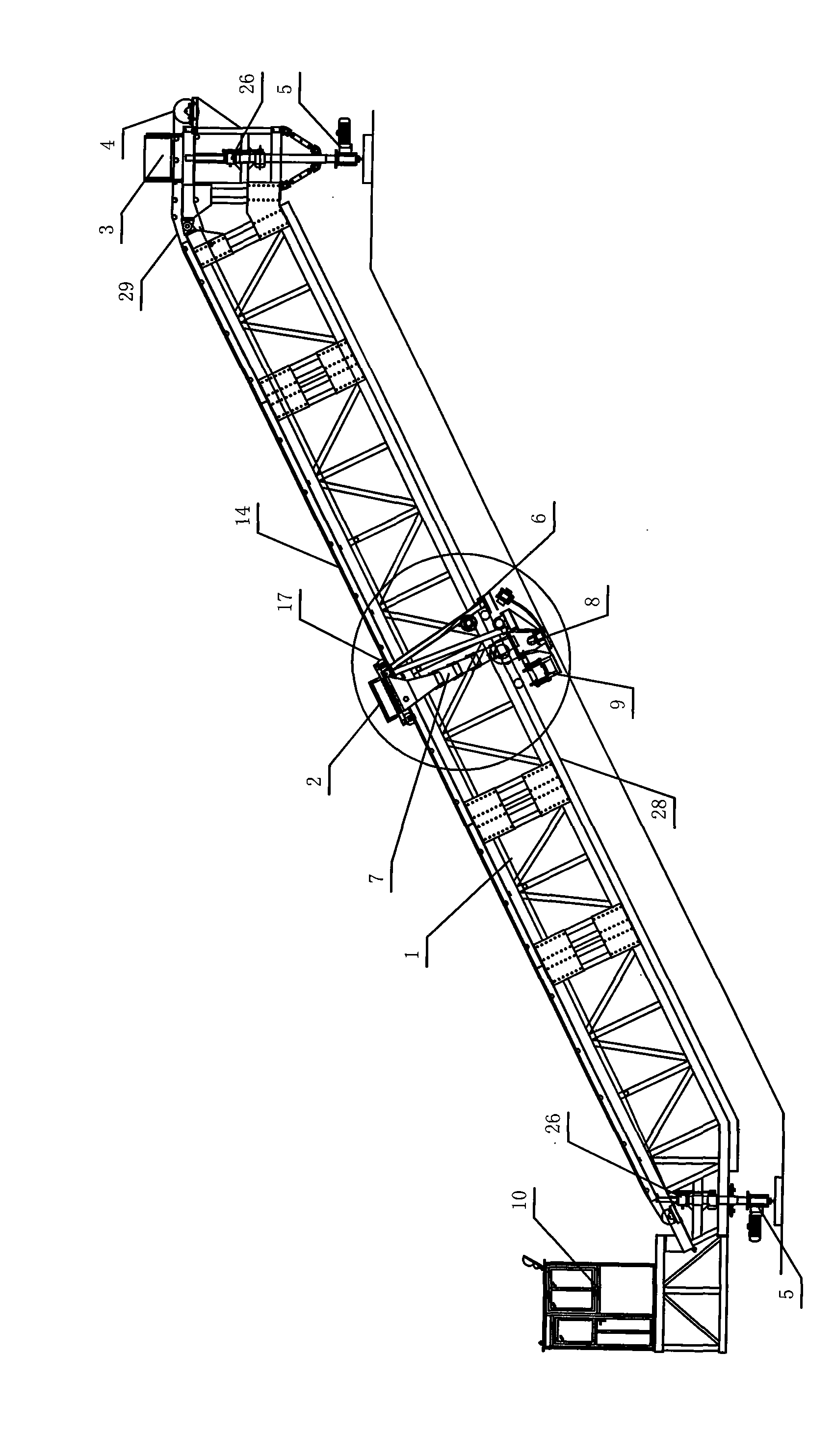 Large-span multifunctional concrete slope masonry machine