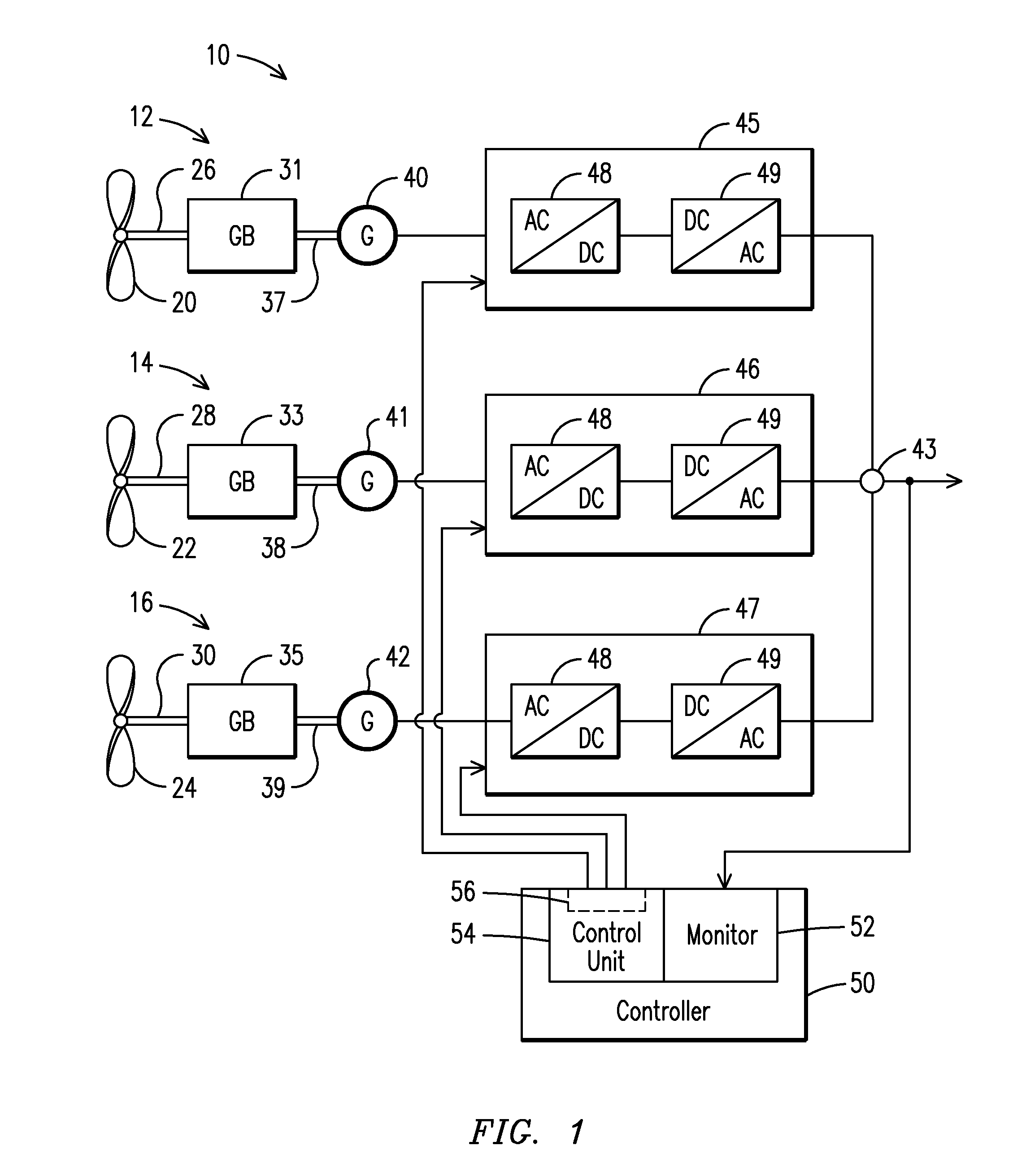 Bang-bang controller and control method for variable speed wind turbines during abnormal frequency conditions