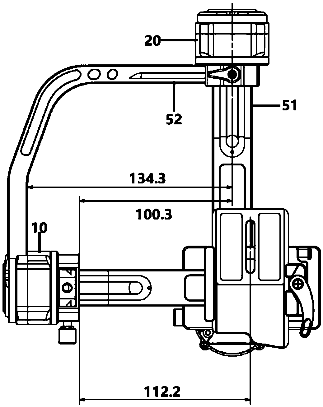 Stabilizer motor connecting structure