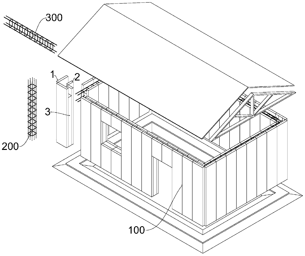 House construction method and house