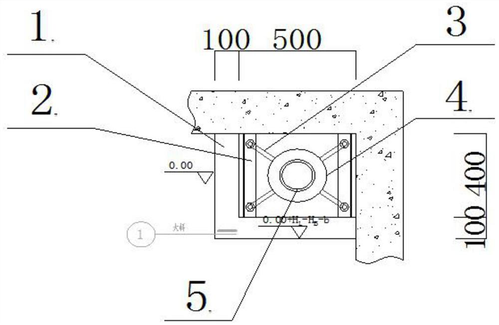 Method for erecting shock-absorbing ground pump guide pipe of high-rise building penetrating through flue hole