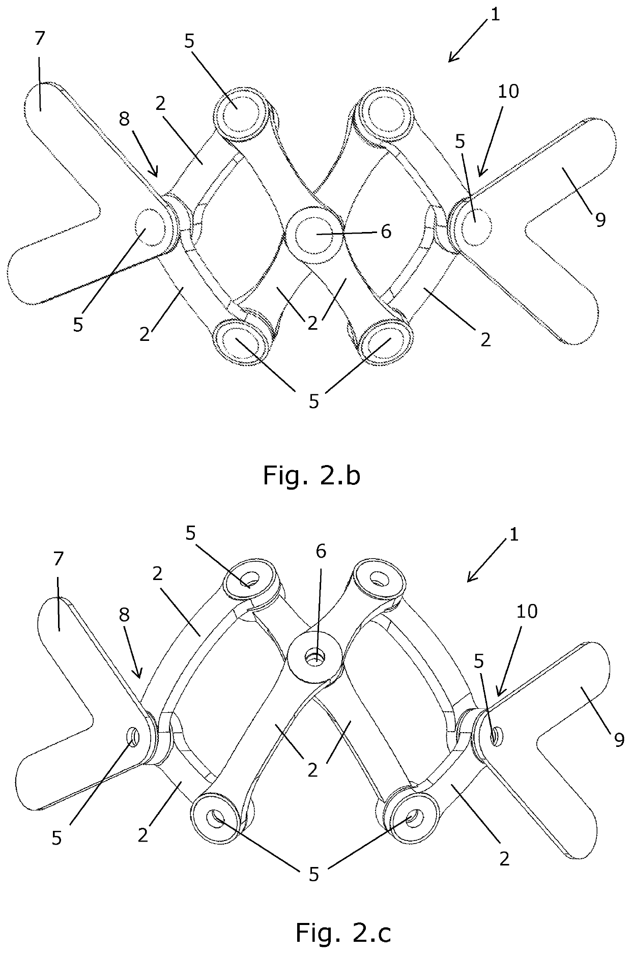 Compact spherical 3-dof mechanism constructed with scissor linkages