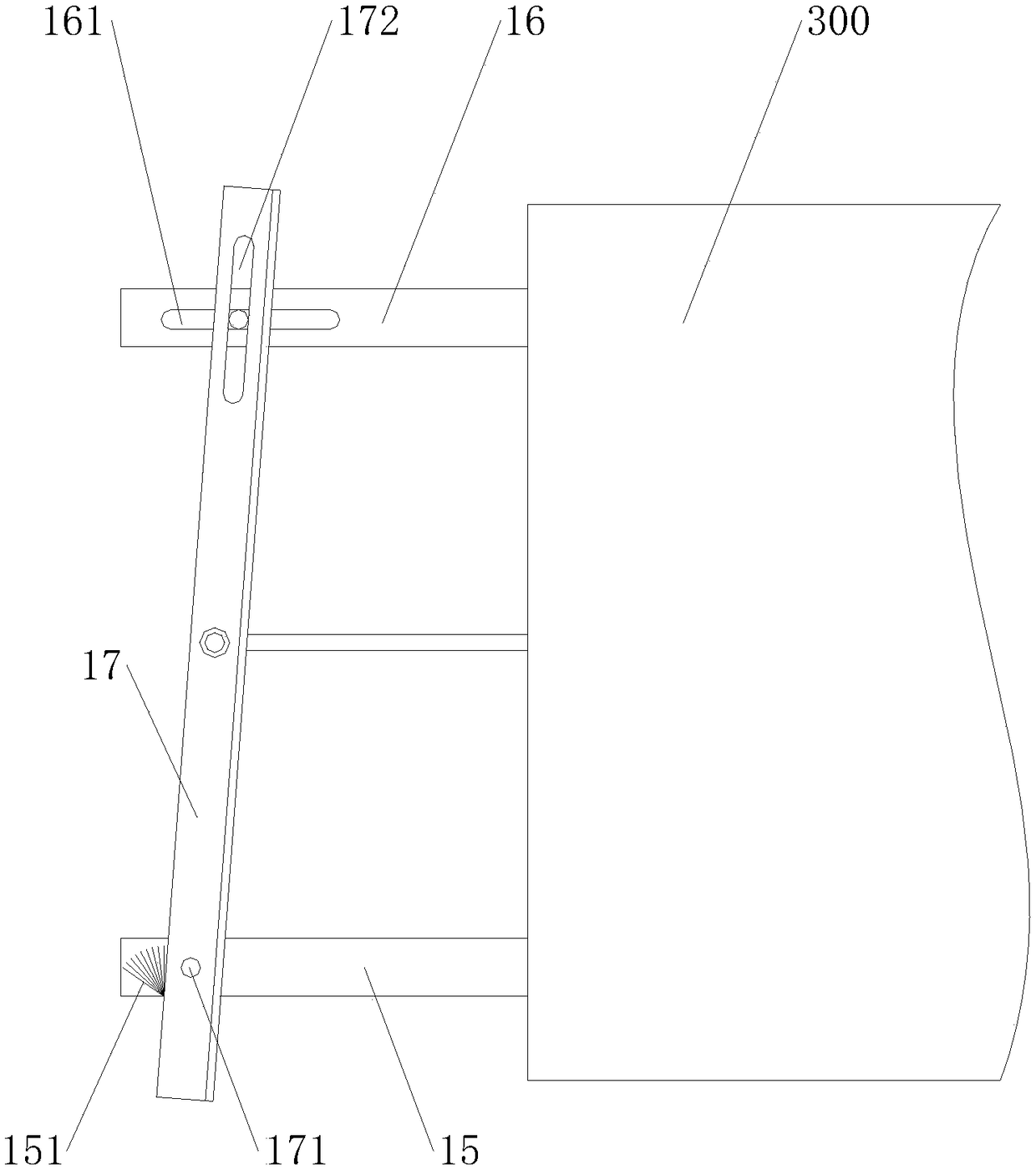 Sheared plate conveying device suitable for skew plate shearing