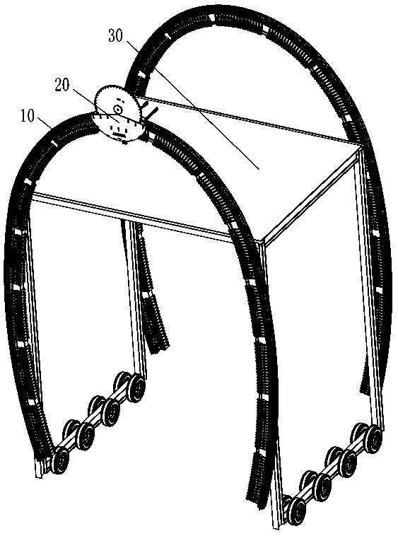 Arc-shaped track wall-sawing machine