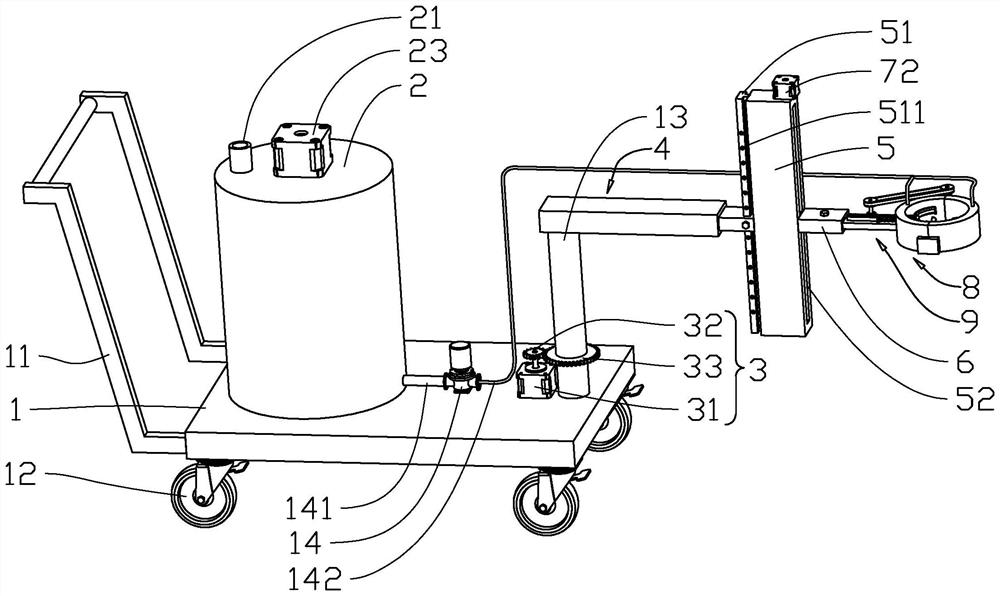 Tree spraying device for municipal greening