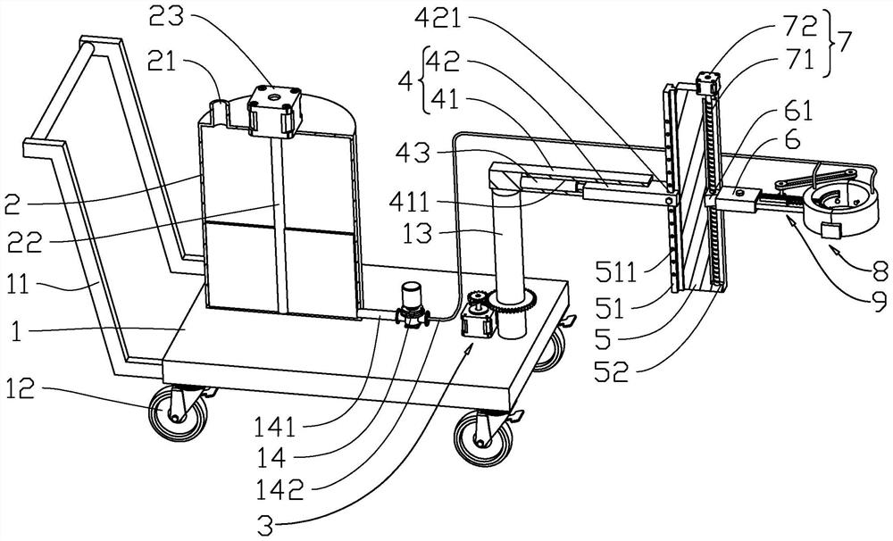 Tree spraying device for municipal greening