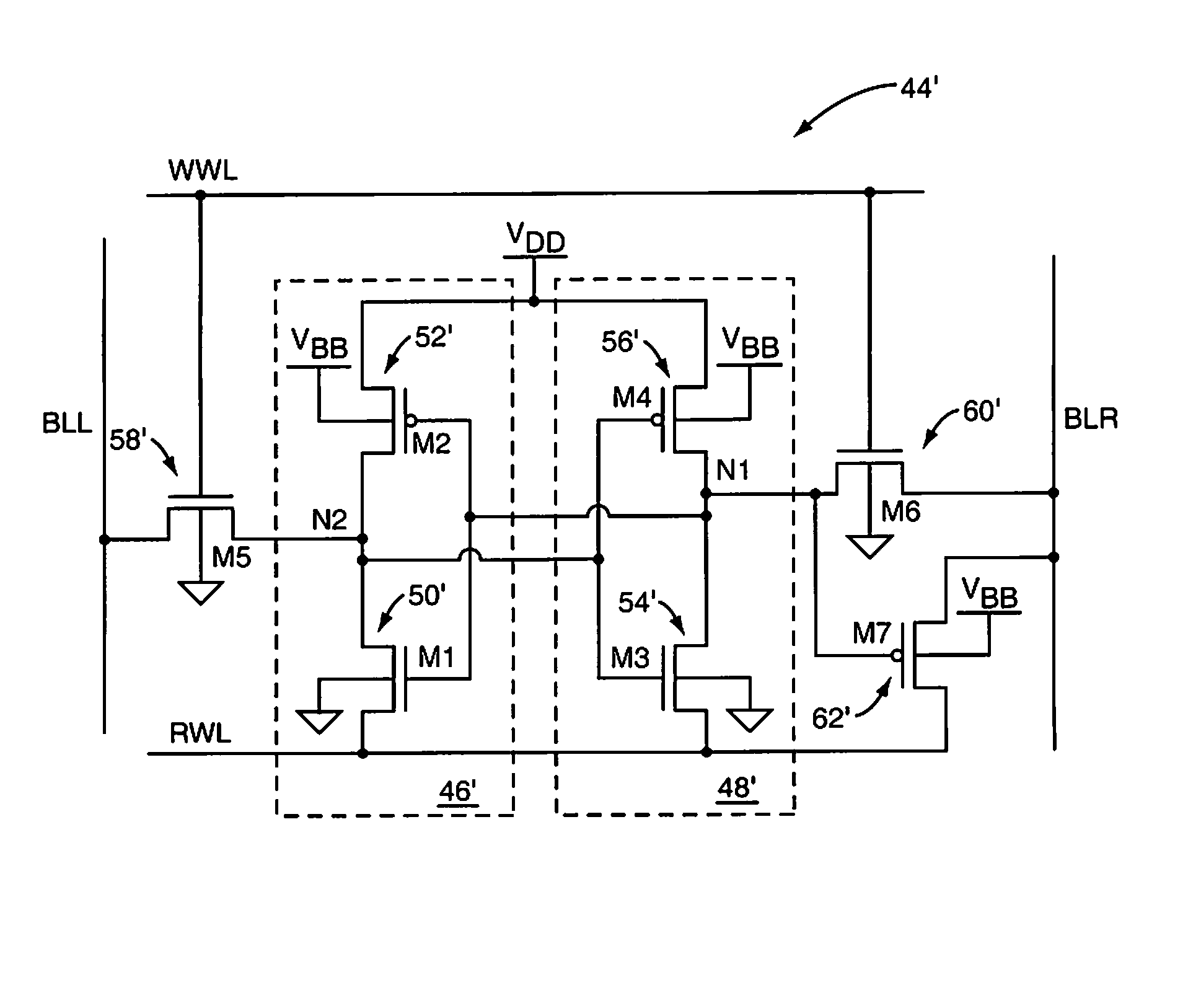 SRAM cell with intrinsically high stability and low leakage