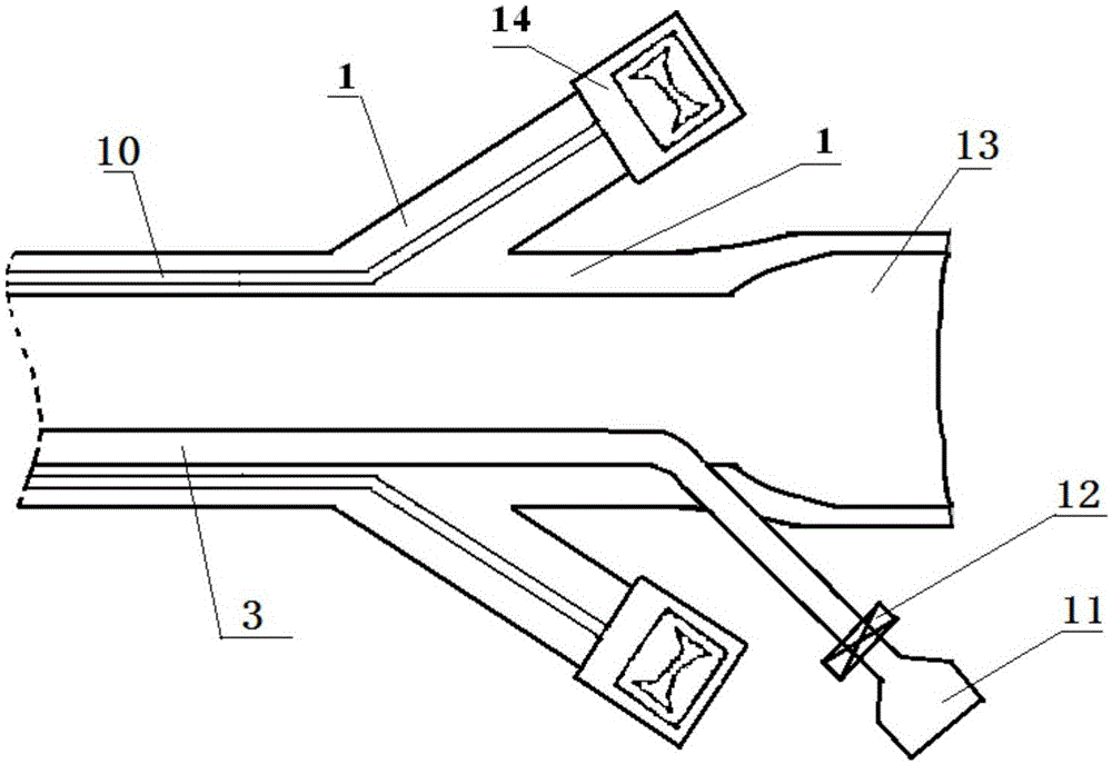 Double-balloon drainage tube for abdomen or chest