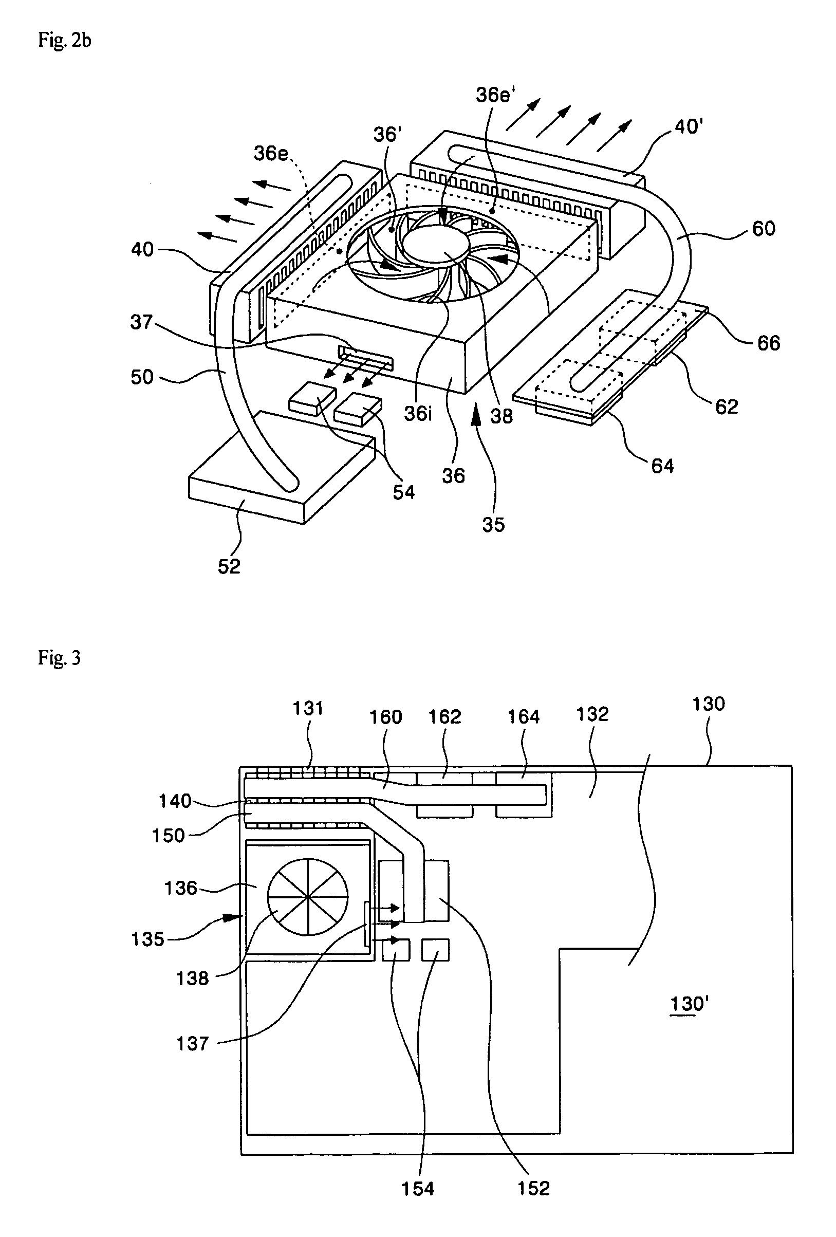 Cooling apparatus for portable computer