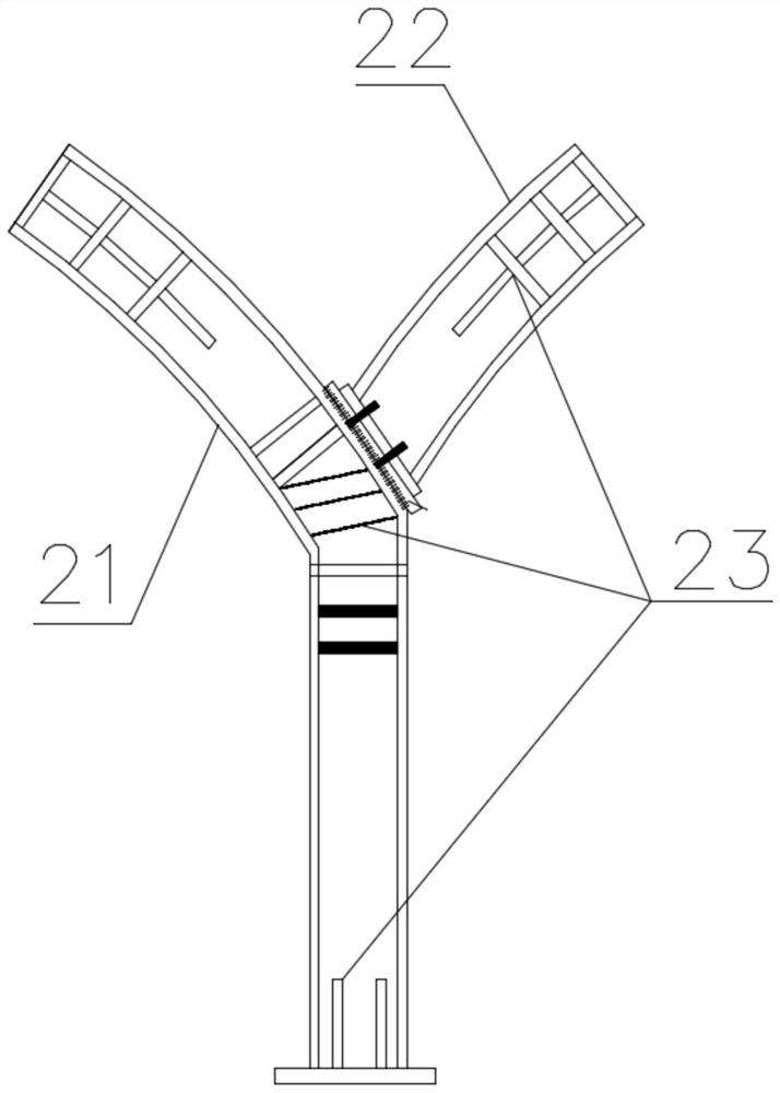 Multi-arch tunnel integral supporting structure and rapid construction method thereof