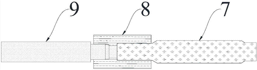 Rocket launching combustion gas flow impact simulation test device