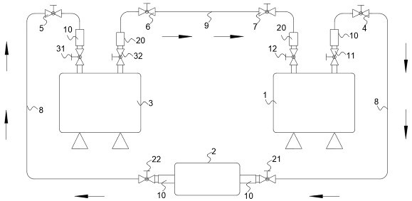 Full-closed liquid feeding device and method