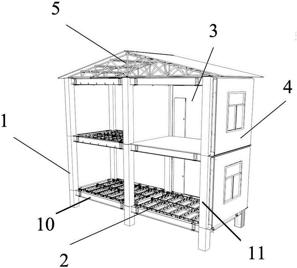 Integrated assembly type steel structure building