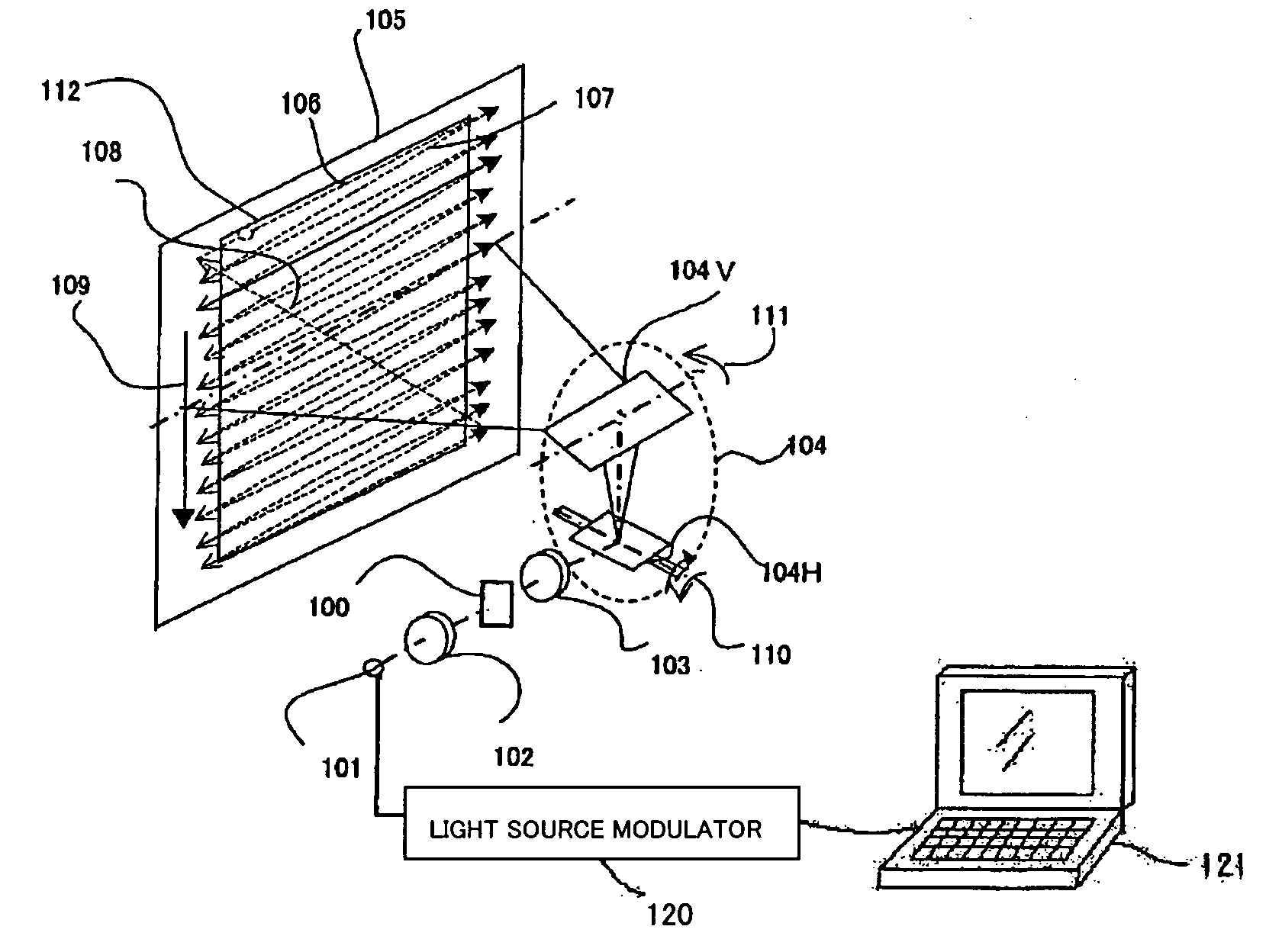 Displaying optical system and image projection apparatus