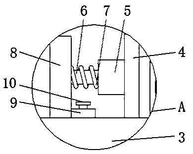 Bottom support device for a battery box of a new energy automobile