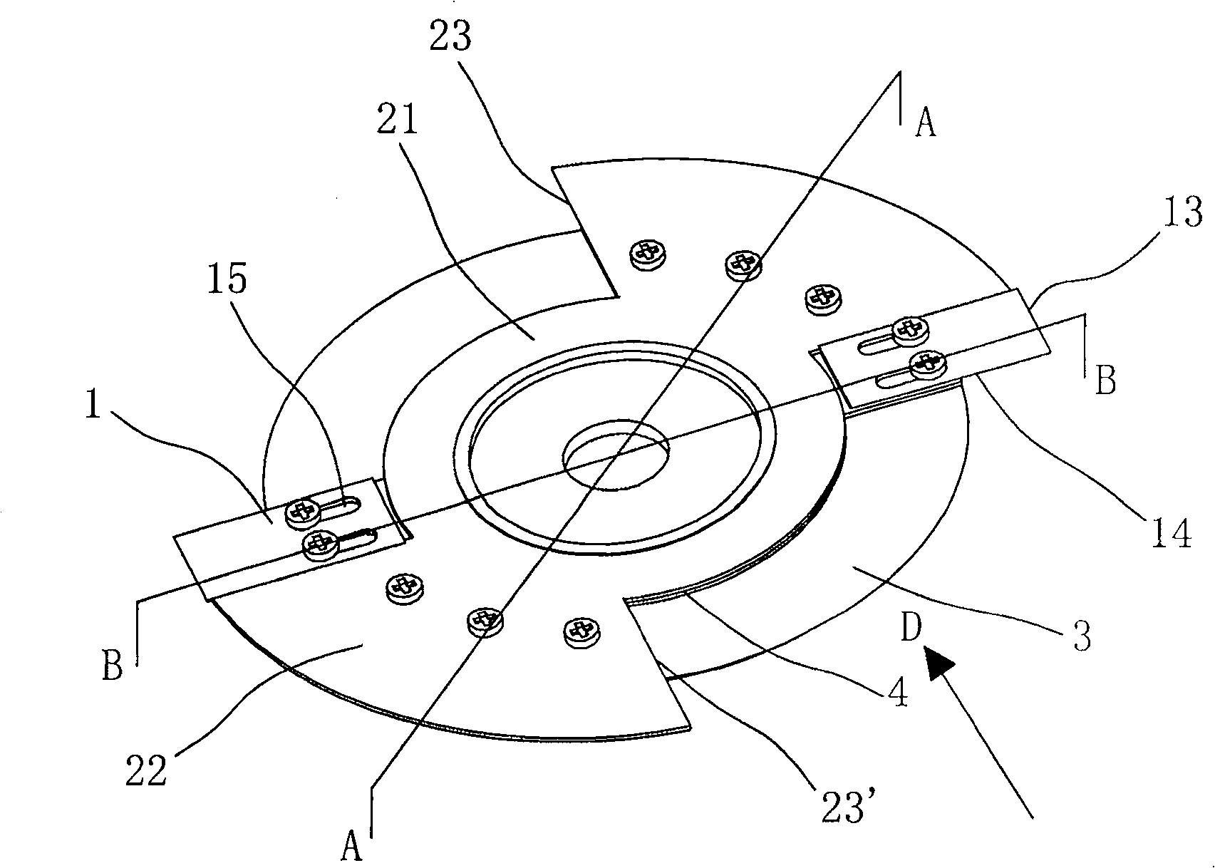 Cutting device for sugar cane harvester