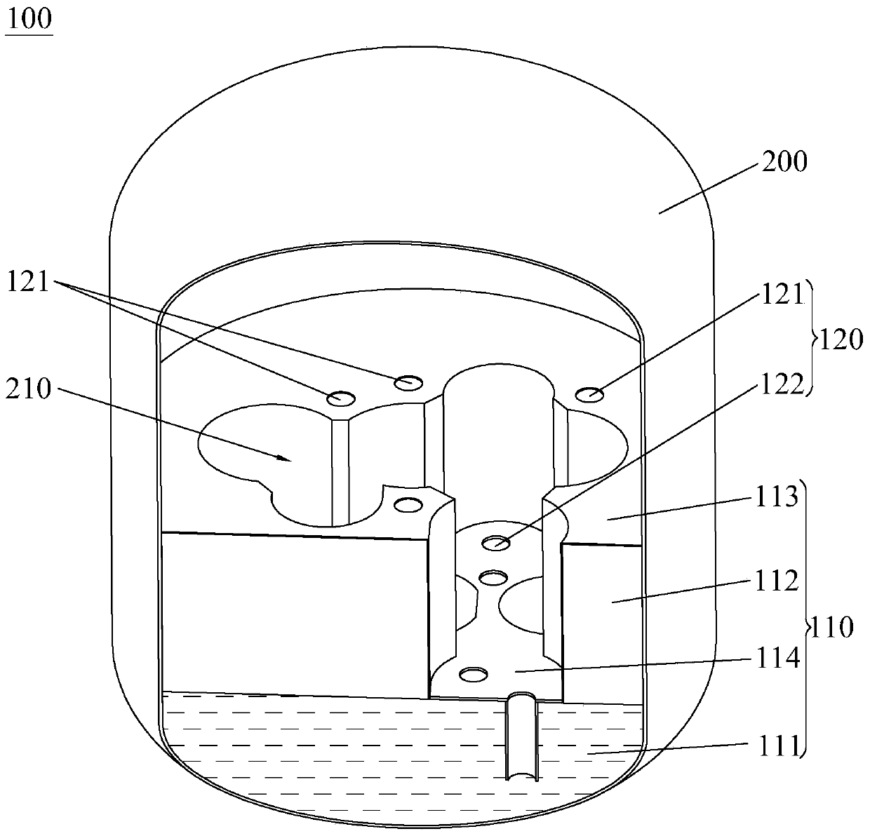 Containment suppression system of offshore nuclear power plant