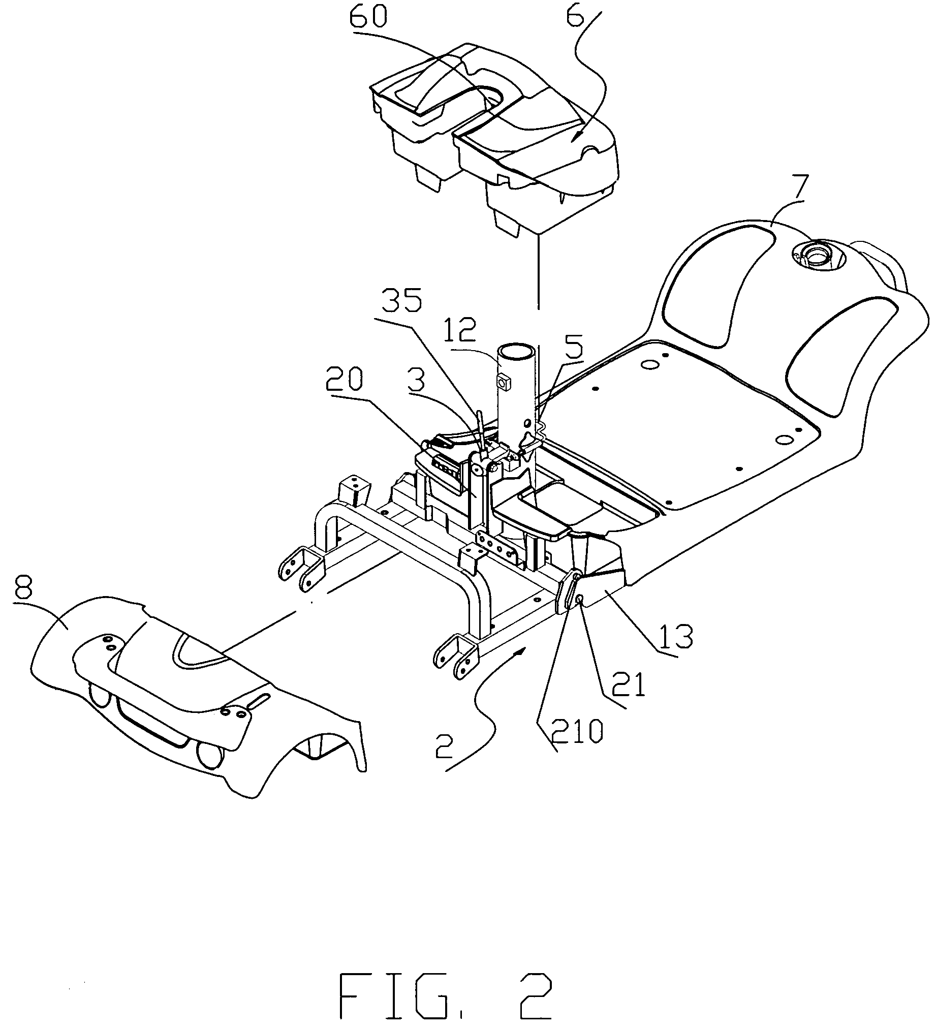 Detachable vehicle body that is assembled and disassembled easily and rapidly