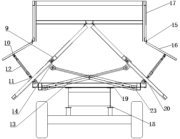 Bin-separation-type truck carriage self-dumping structure