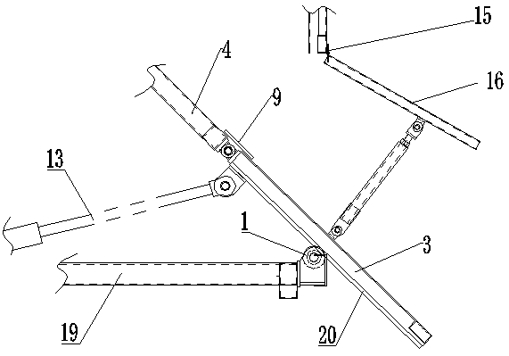 Bin-separation-type truck carriage self-dumping structure