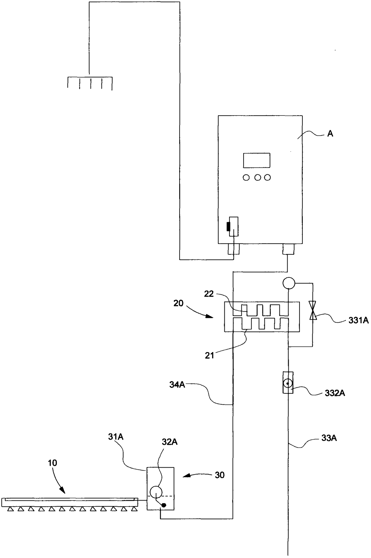 A siphon type foldable ultra-thin shower waste heat recovery device