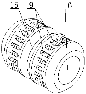 Corn ear multi-roll thresher based on dispersing and then threshing