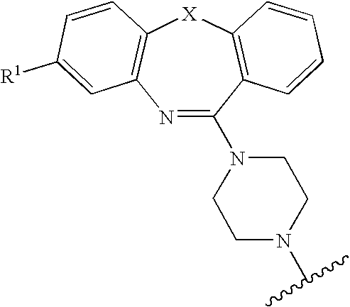 Atypical antipsychotic agents having low affinity for the D2 receptor