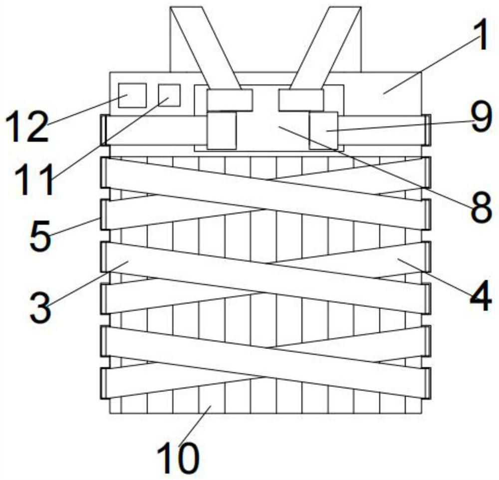 Postoperative or post-traumatic self-adhesive thoracico-abdominal belt