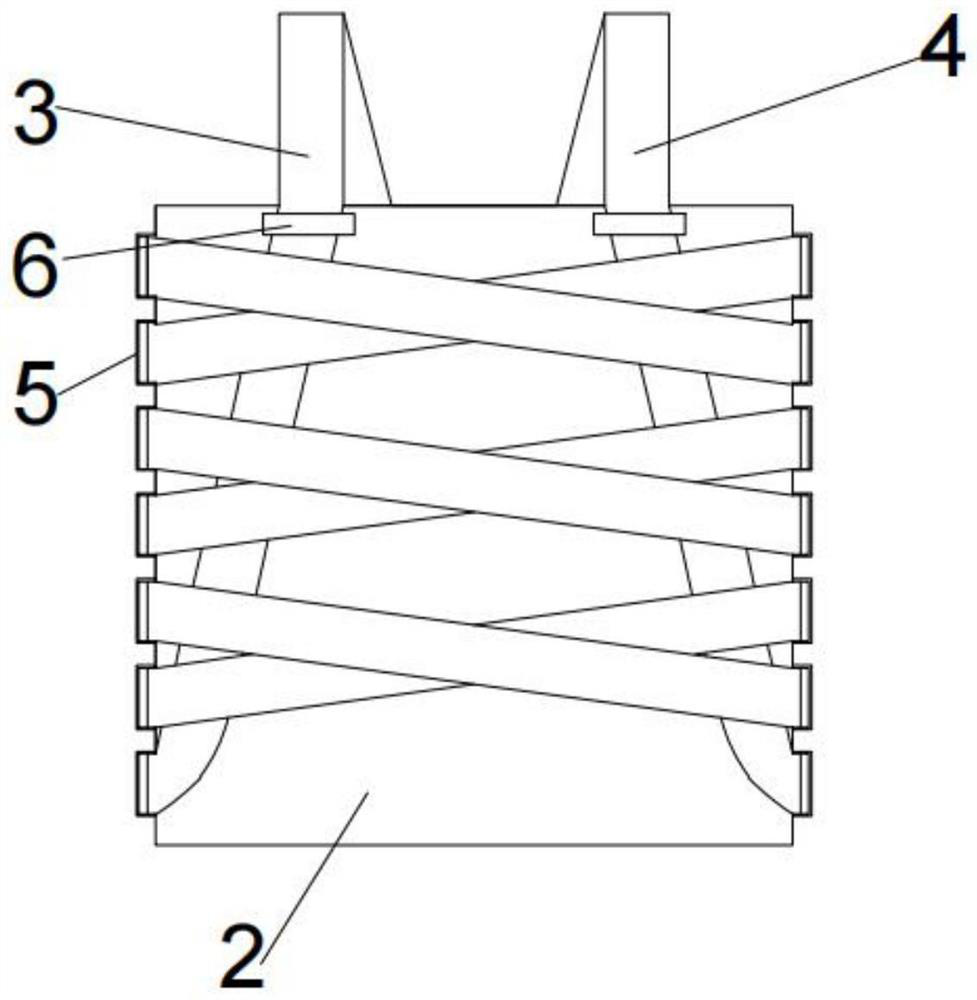 Postoperative or post-traumatic self-adhesive thoracico-abdominal belt