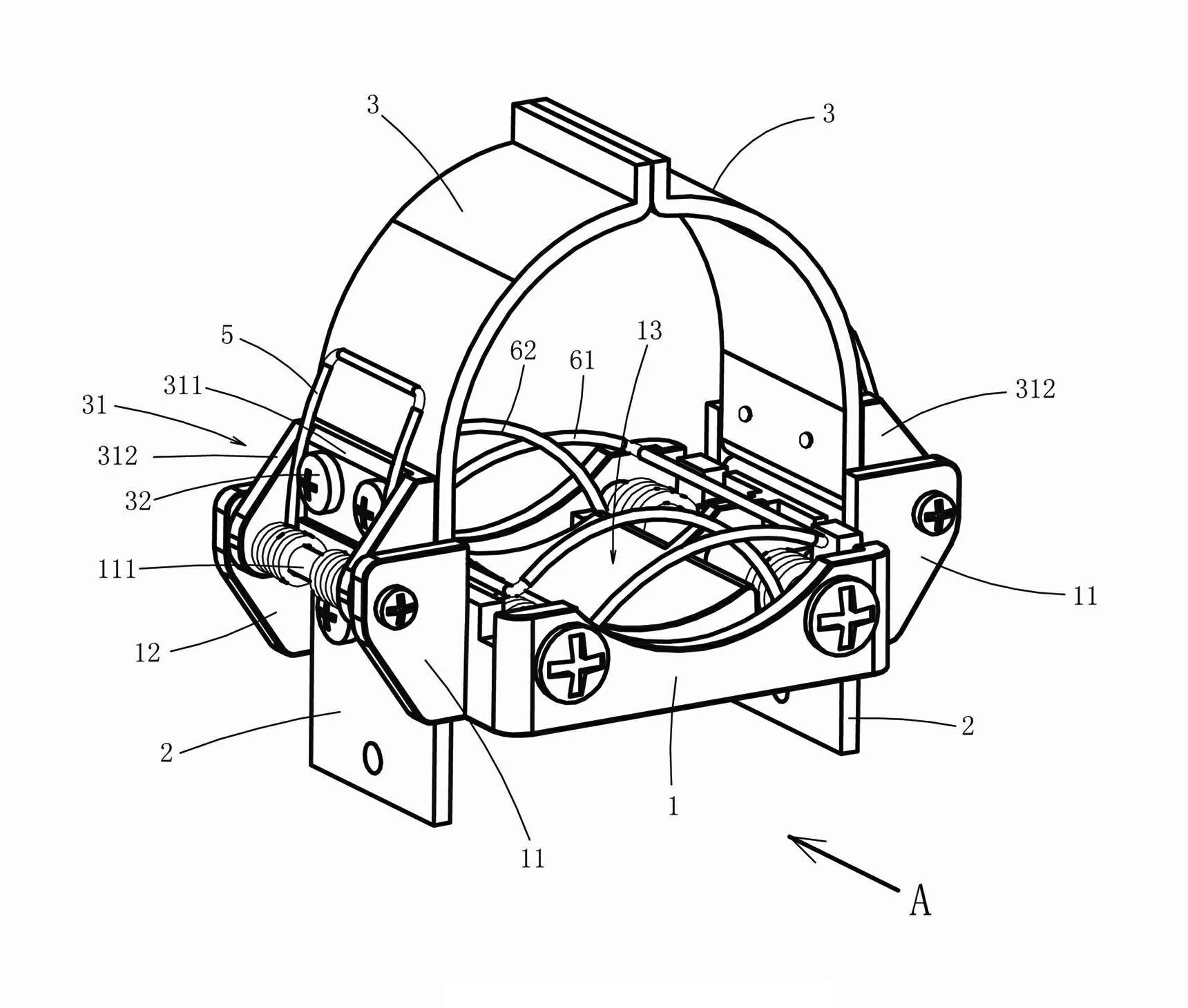 Cable clamping device of electric power circuit fault indicator