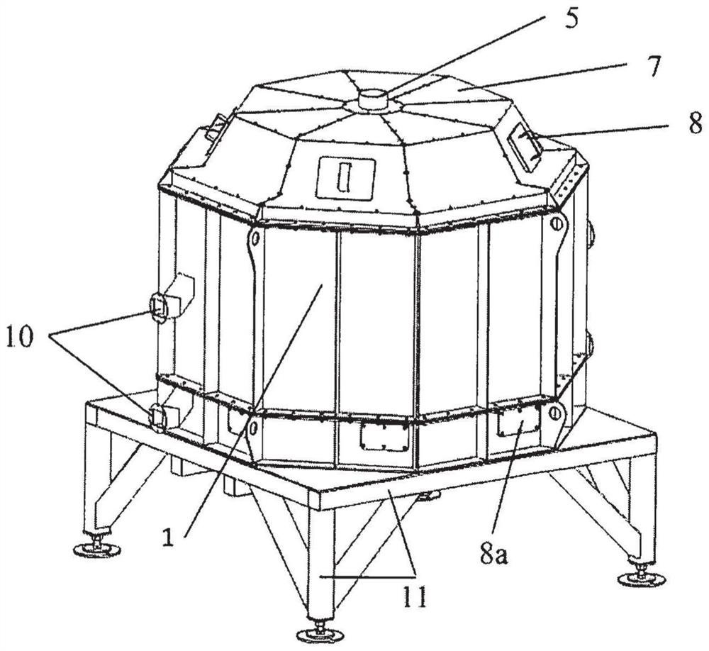 Device with an annular spouted fluidized bed and operating method therefor