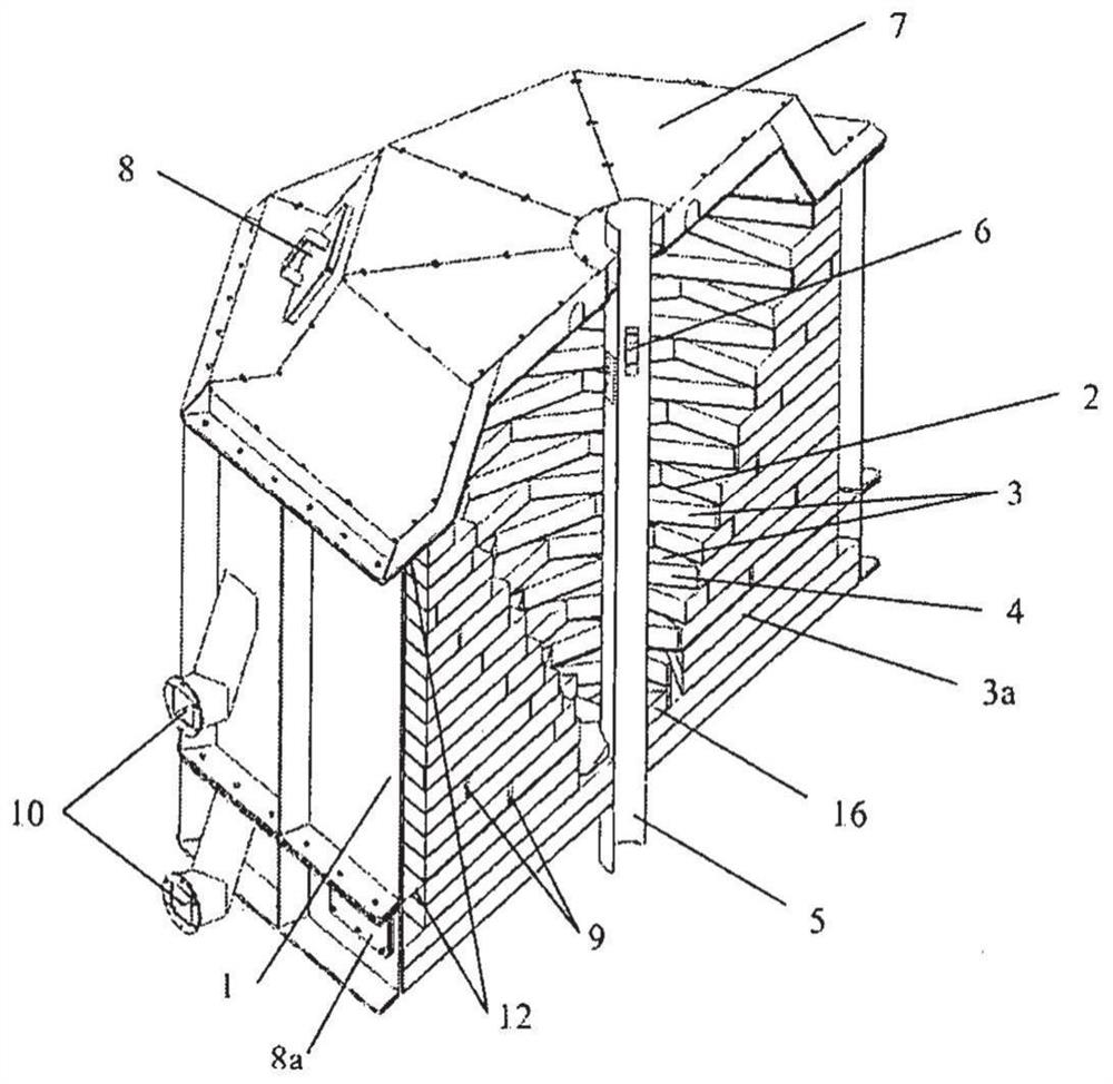 Device with an annular spouted fluidized bed and operating method therefor