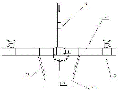 Device for live replacement of cross arm and insulator string and application method