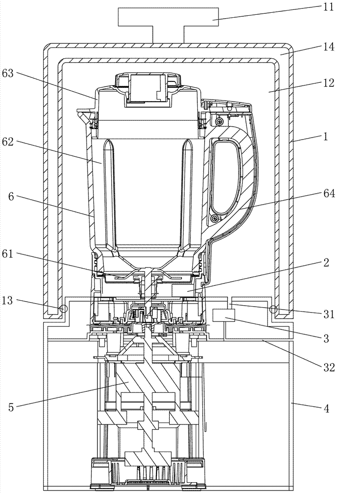 Mute type food processor