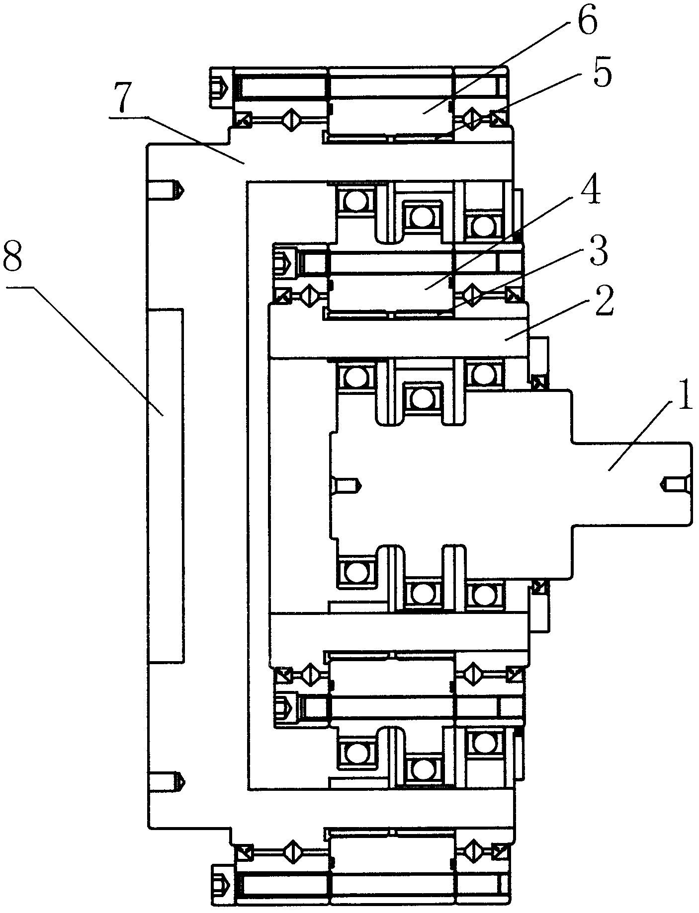 Embedded dual-layer rolling harmonious reducer